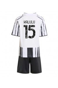 Juventus Pierre Kalulu #15 Jalkapallovaatteet Lasten Kotipeliasu 2025-26 Lyhythihainen (+ Lyhyet housut)